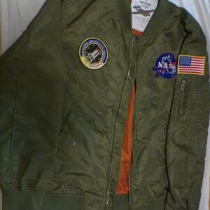 Bomber Jacket with NASA/USA Patches